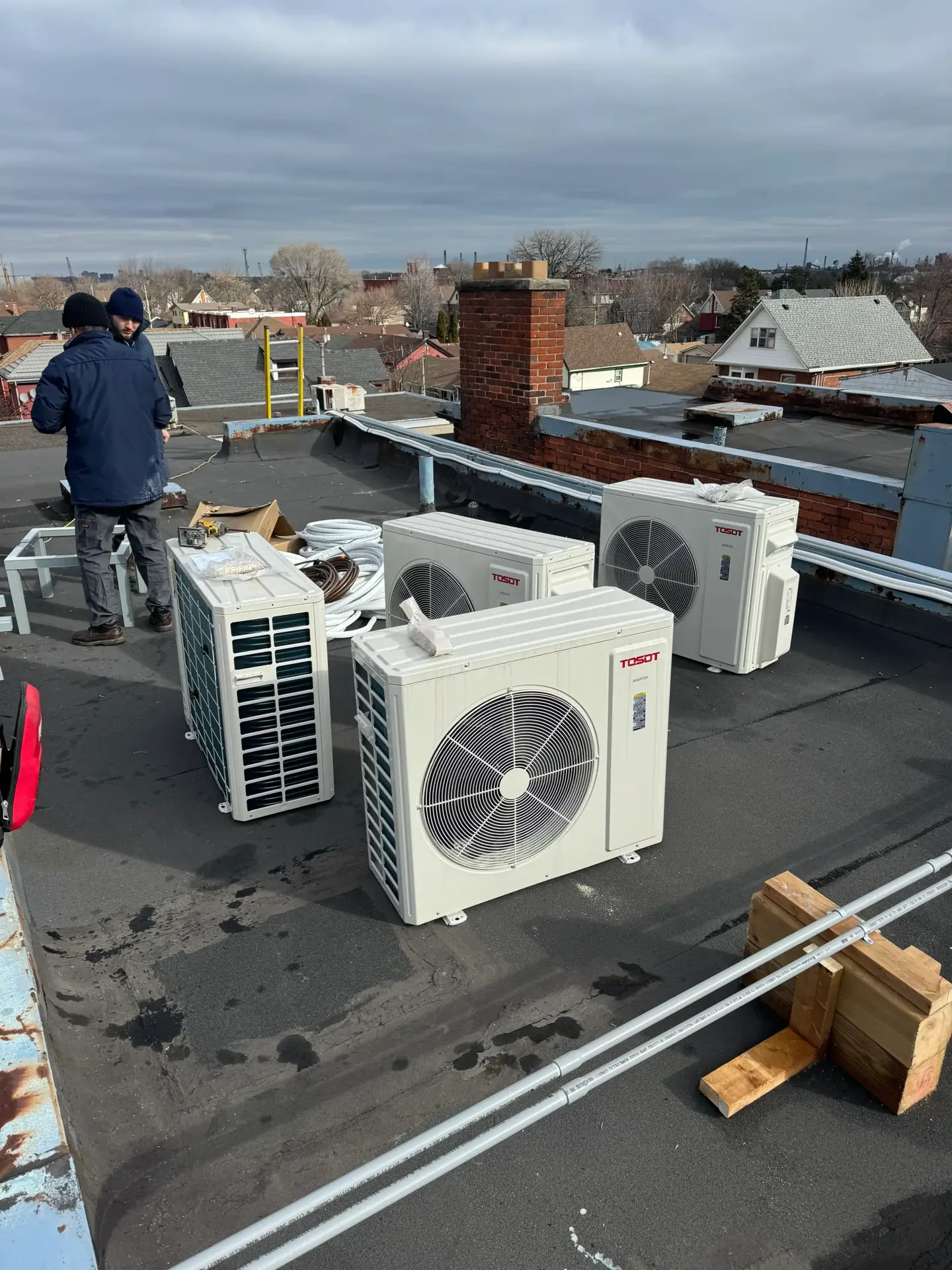 Licensed ZK Mechanical HVAC technician installing a high-efficiency furnace in a GTA home